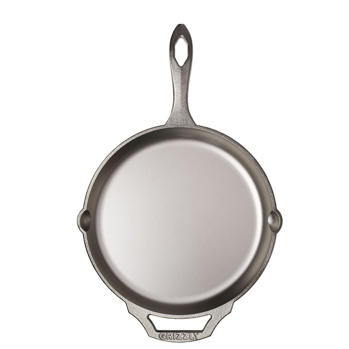 12" Cast Iron Skillet, Nickel Plated