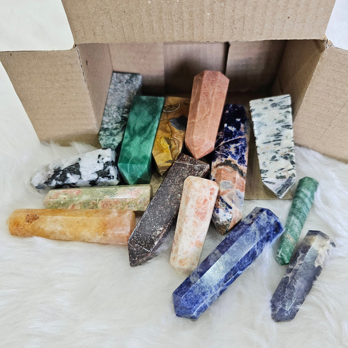 Crystal Towers pack | 2.5 to 4.5 Inches  | 15 Pcs - The LabradoriteKing