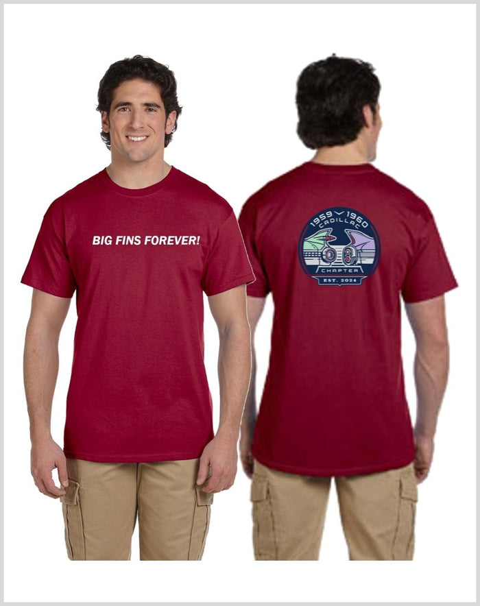 1959 & 1960 Cadillac Chapter "BIG FINS FOREVER" Short Sleeve T-shirt