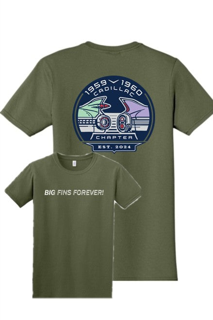 1959 & 1960 Cadillac Chapter "BIG FINS FOREVER" Short Sleeve T-shirt