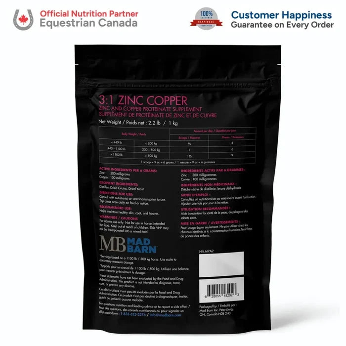 3:1 Zinc to Copper  - Organic Trace Mineral Blend 1Kg 🍁 MadBarn