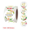 500 piece roll -  Thank you stickers - 1.5 inch in size