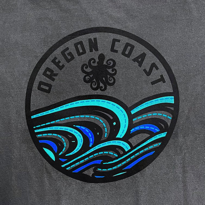 Apparel - Unisex T-shirt Octopus w/Waves Grey