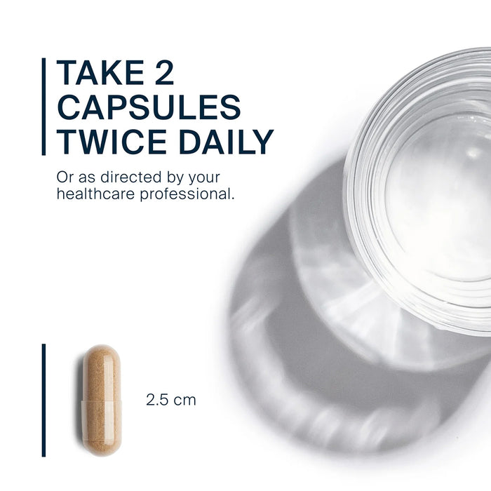 Suggested use of Adrenal Support with a capsule and glass of water