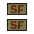 Air Force Patch: SF Letters with Black Borders - OCP with hook Black Border