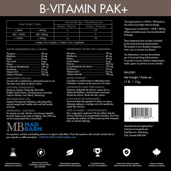 B-Vitamin Pak - Full Spectrum B-Complex Supplement 🍁 MadBarn
