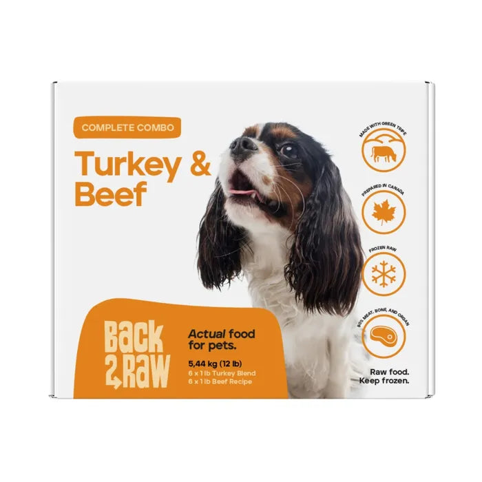 Back2Raw™🍁 12lb Complete Turkey Blend & Beef Recipe Frozen Dog Food