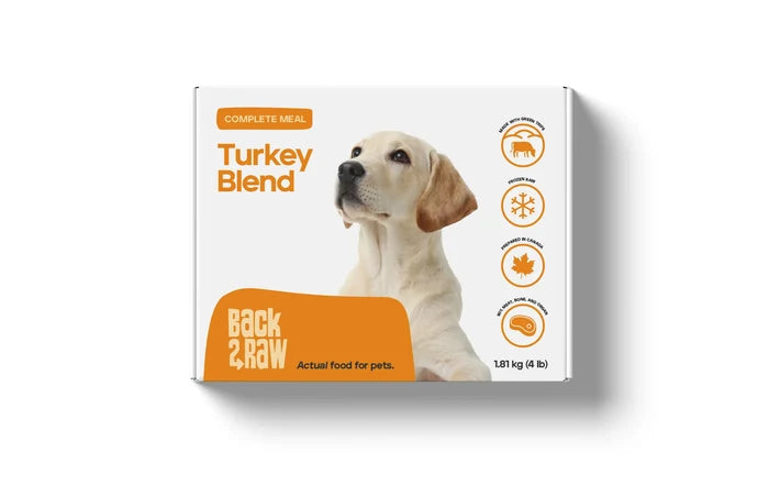 Back2Raw™🍁4lb Complete Turkey Blend Frozen Dog Food