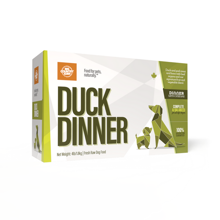 Big Country Raw 🍁Duck Dinner 4Lb Carton