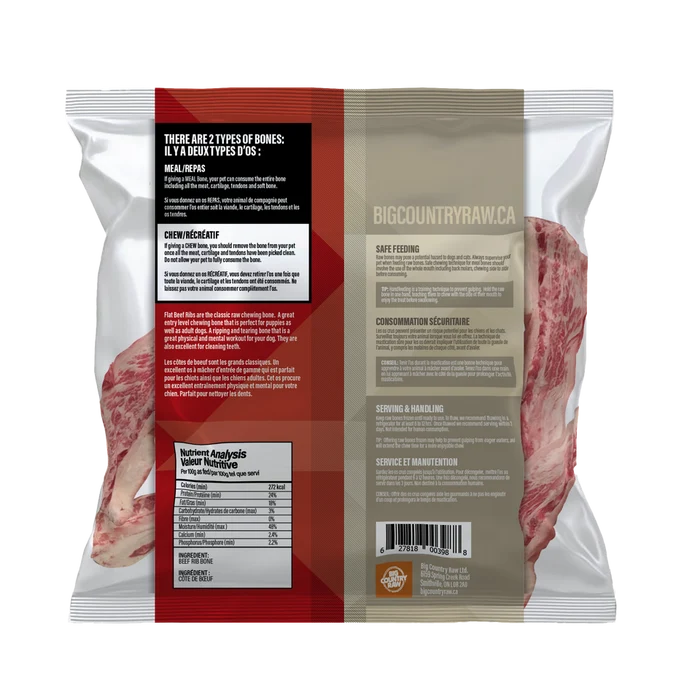 Big Country Raw 🍁Flat Rib Bone Small 1lb