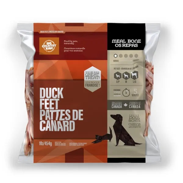Big Country 🍁Raw Frozen Raw Duck Feet 1Lb
