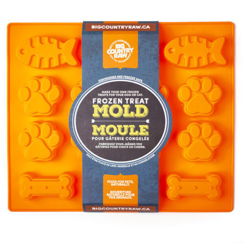 Big Country Raw 🍁Large Orange Fish, Paw & Bone Frozen Treat Mold