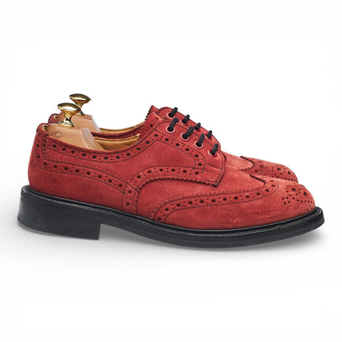 'Bourton' Red Suede Derby Brogues UK 6