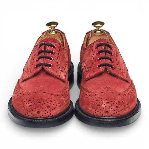 'Bourton' Red Suede Derby Brogues UK 6