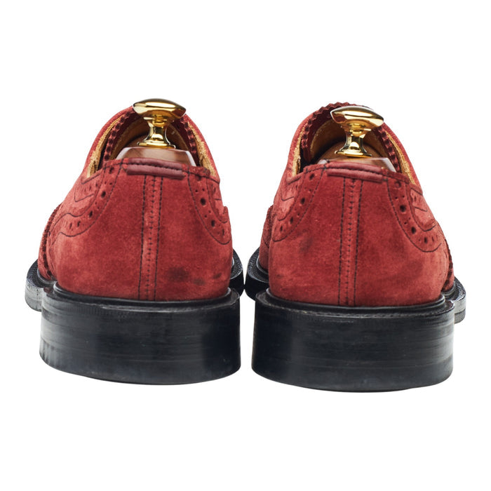 'Bourton' Red Suede Derby Brogues UK 6