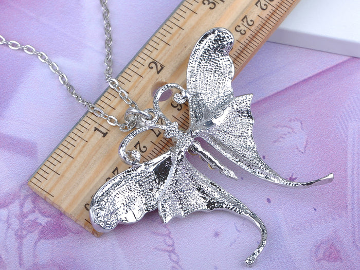 Bright Yellow Enamel Painted Butterfly Dragonfly Pendant Necklace - ALILANG.COM