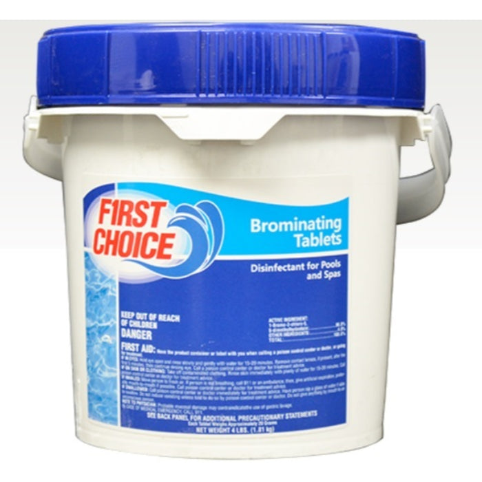 First Choice 1 Bromine Tablets 1.5 lb Bottle 12/Case | F038002018FC"