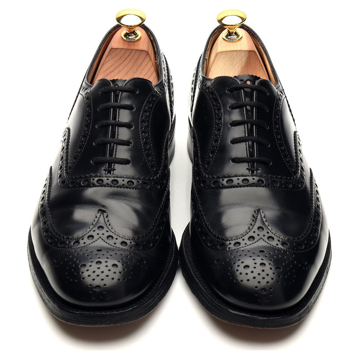 'Burwood' Black Leather Oxford Brogues UK 7 G