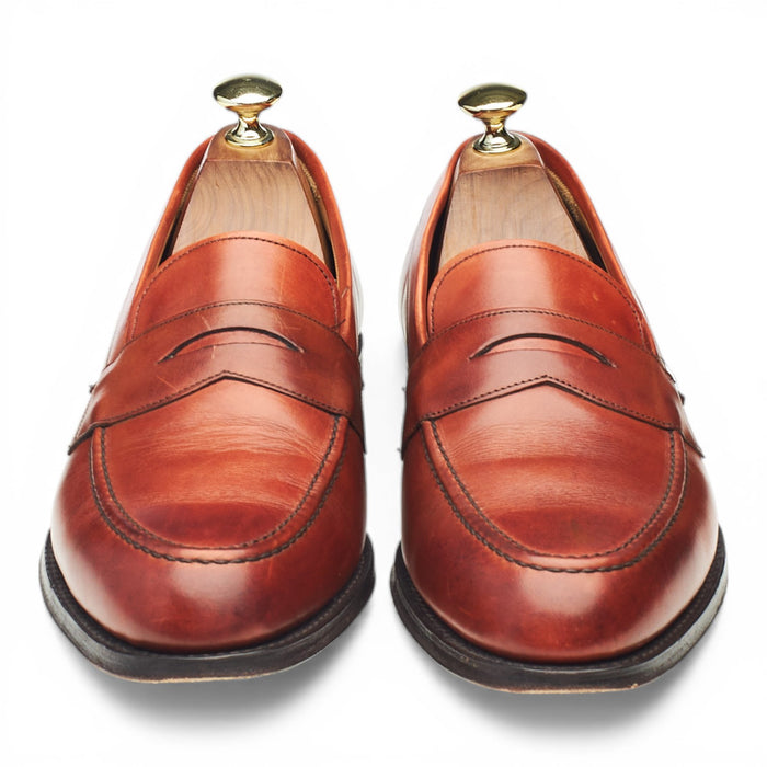 'Cannon' Tan Brown Leather Loafers UK 7.5 F