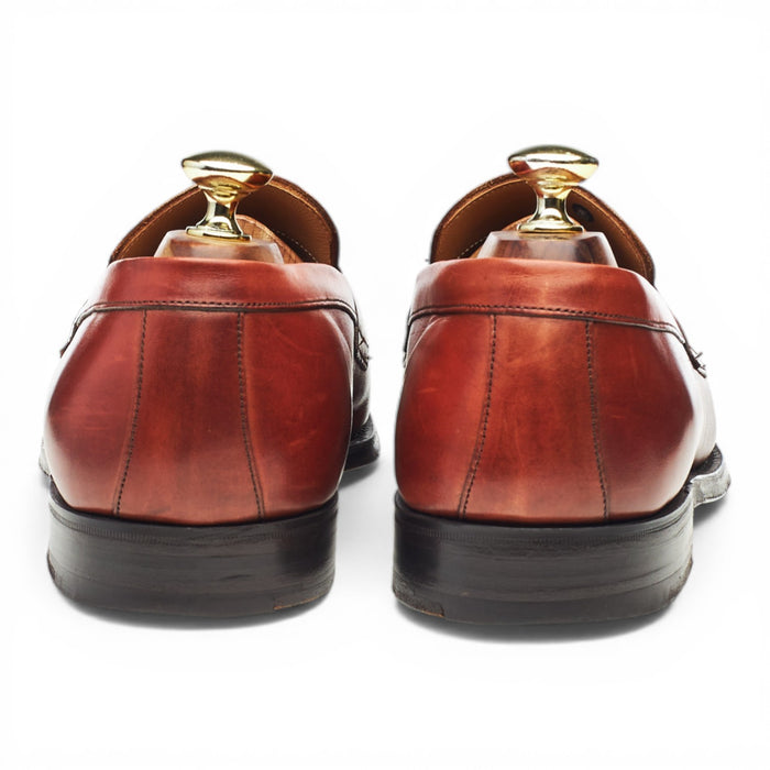 'Cannon' Tan Brown Leather Loafers UK 7.5 F