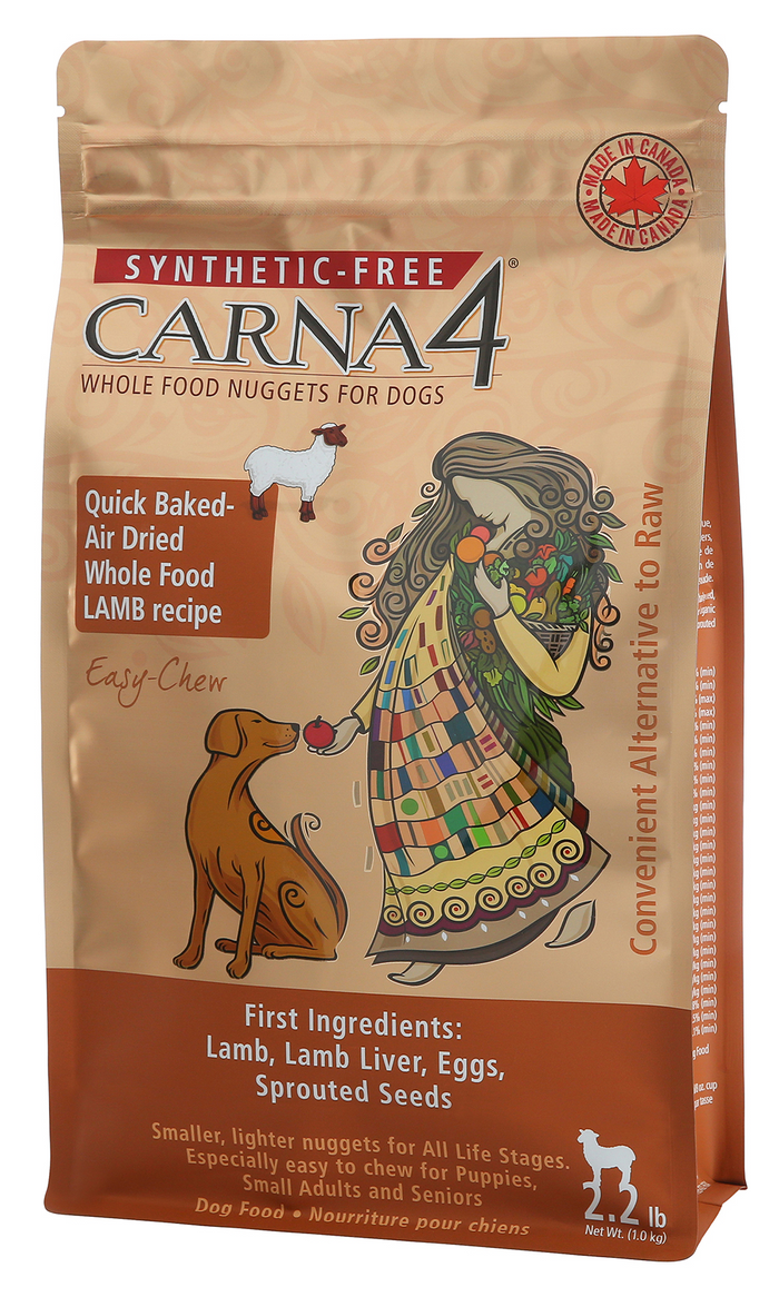 Carna4 🍁Lamb Quick Baked-Air Dried Whole Food Nuggets for Dogs