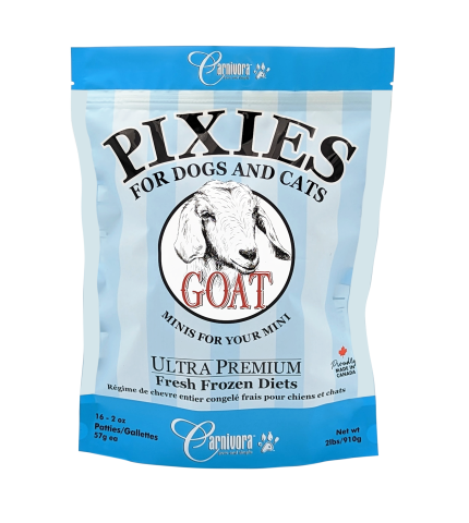 Carnivora 🍁 Goat  Pixies for Dogs & Cats 2lb/2oz Patties