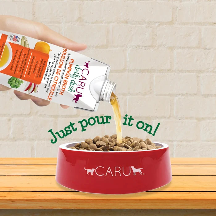 Caru Daily Dish Pumpkin Broth for Dogs & Cats 17.6oz