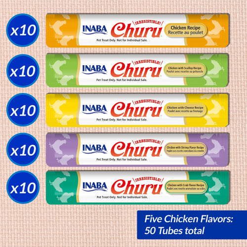 Churu Cat Purees Chicken Variety Puree 50 Pack