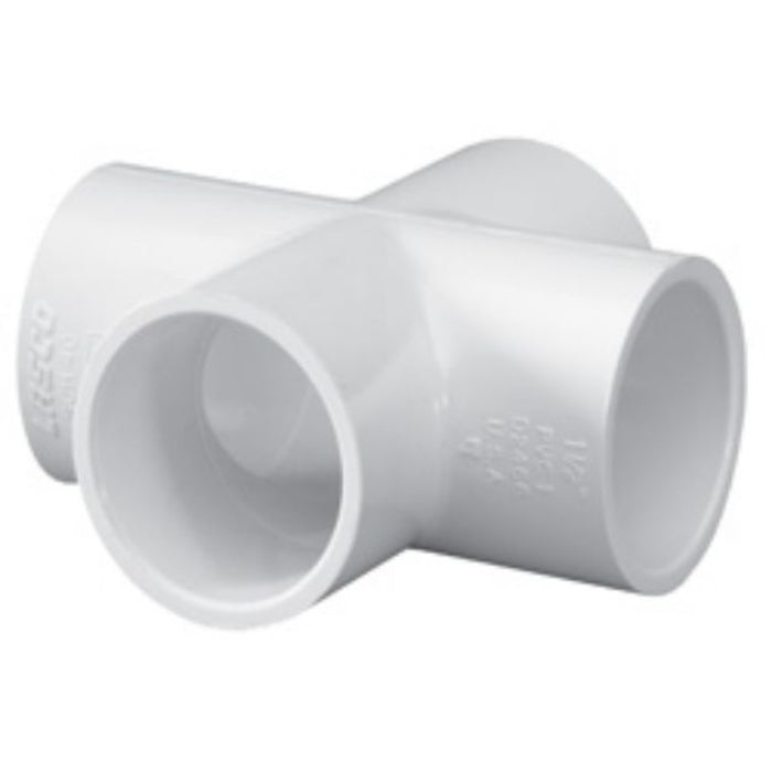 Cross, 2 Slip White PVC Schedule 40"