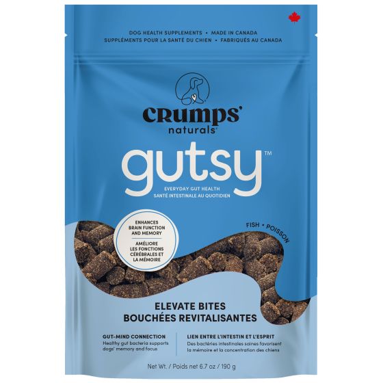 Crumps Naturals 🍁 Gutsy Elevate (Mind + Gut)  Bites Dog Treats 190g
