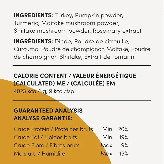 Crumps Naturals 🍁Turkey + Superfood Golds Sprinkles Dog Food Topper