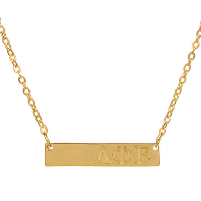 Delta Phi Epsilon Bar Necklace