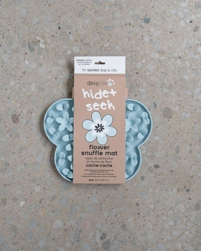 Dexypaws 🍁Blue Flower Enrichment Snuffle Mat