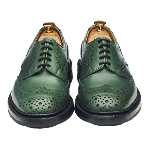 'Durham' Green Leather Derby Brogues UK 6
