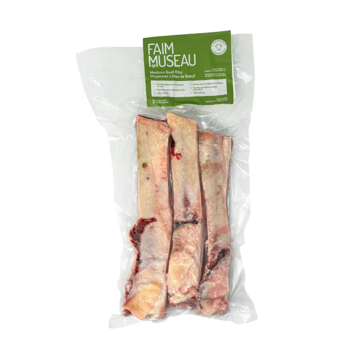 Faim Museau Medium Beef Ribs 3/PK