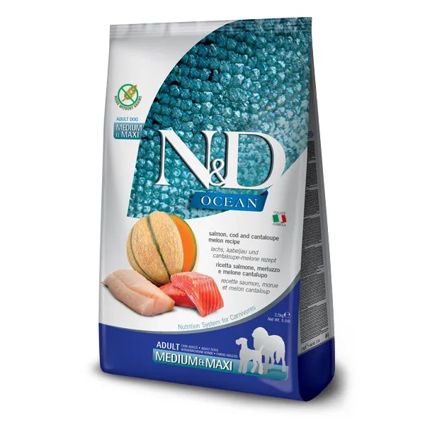 Farmina N&D Ocean Salmon, Cod & Cantaloupe Med/Maxi Dog Food