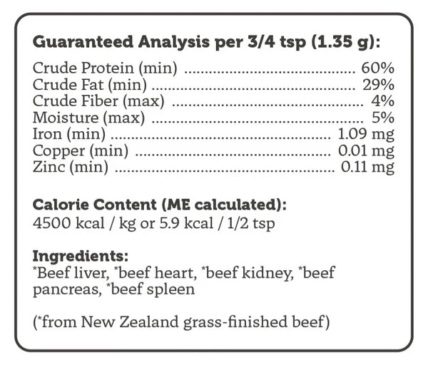 Four Leaf Rover Guts & Glory - Grass-Fed Organs for Dogs 37.4g
