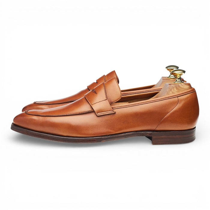 'George' Tan Brown Leather Loafers UK 7.5 E
