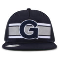 Georgetown University Class of '92 trucker hat, front view with embroidered logo and stripes