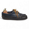'Ghillie Moc' Dark Brown / Navy Blue Leather Boat Shoes UK 7 US 8 E