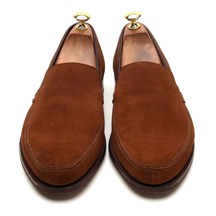 Gieves & Hawkes Snuff Brown Suede Loafers UK 8.5 E