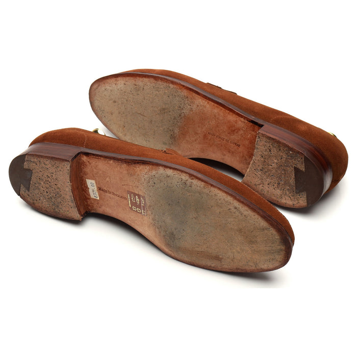 Gieves & Hawkes Snuff Brown Suede Loafers UK 8.5 E