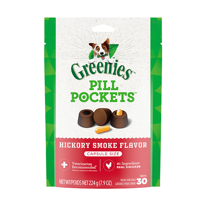 Greenies Dog Pill Pockets Hickory Smoke Bacon Flavour Capsule 7.9Oz