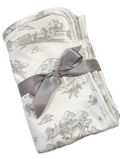 Grey Patterned Stroller Blanket