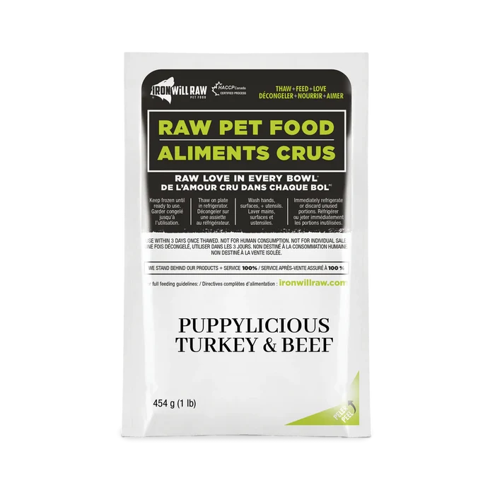Iron Will Raw 🍁Puppylicious Turkey and Beef 12lb