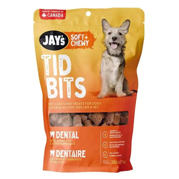 Jay's 🍁 Dental Soft & Chewy Tid Bits for Little Dogs 200g