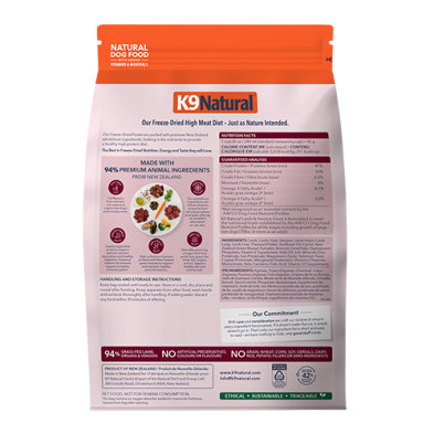 K9 Natural™ New Zealand Lamb & Venison Feast Freeze Dried Dog Food
