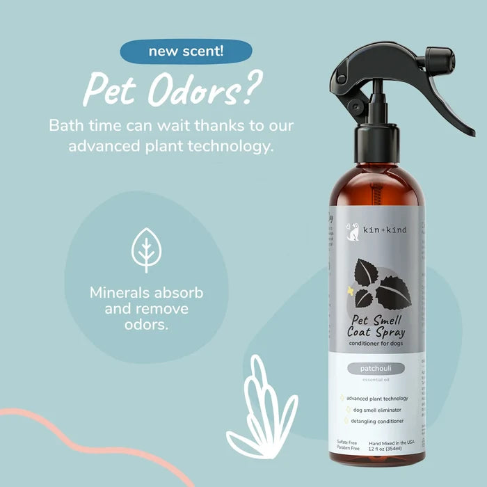 Kin + Kind Pet Smell Coat Spray - Patchouli 12oz
