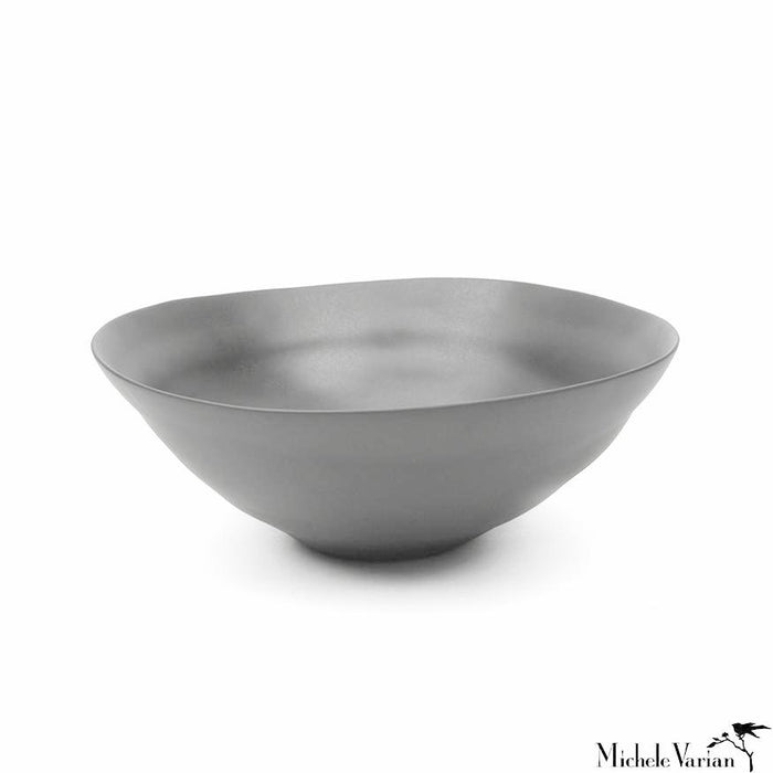 Matte Porcelain Cereal Bowls Grey Set of 4