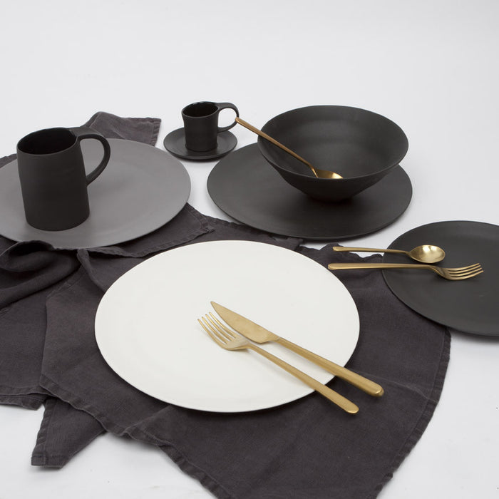 Matte Porcelain Cereal Bowls Grey Set of 4